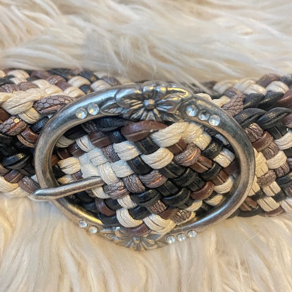 Relic Brand Romantic Braid Neutral Woven Belt Women's Size Medium - Picture 3 of 5